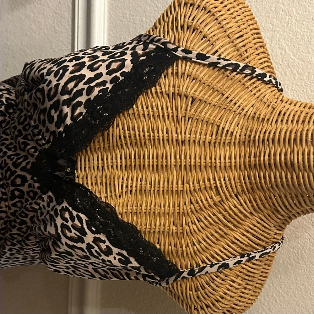 Chic Leopard Print Mini Night Lingerie Pajama Dress - Picture 5 of 8